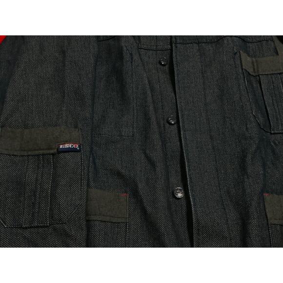 Willie Esco Denim blue heavy button down coat size XL - Picture 15 of 16